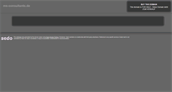 Desktop Screenshot of ms-consultants.de